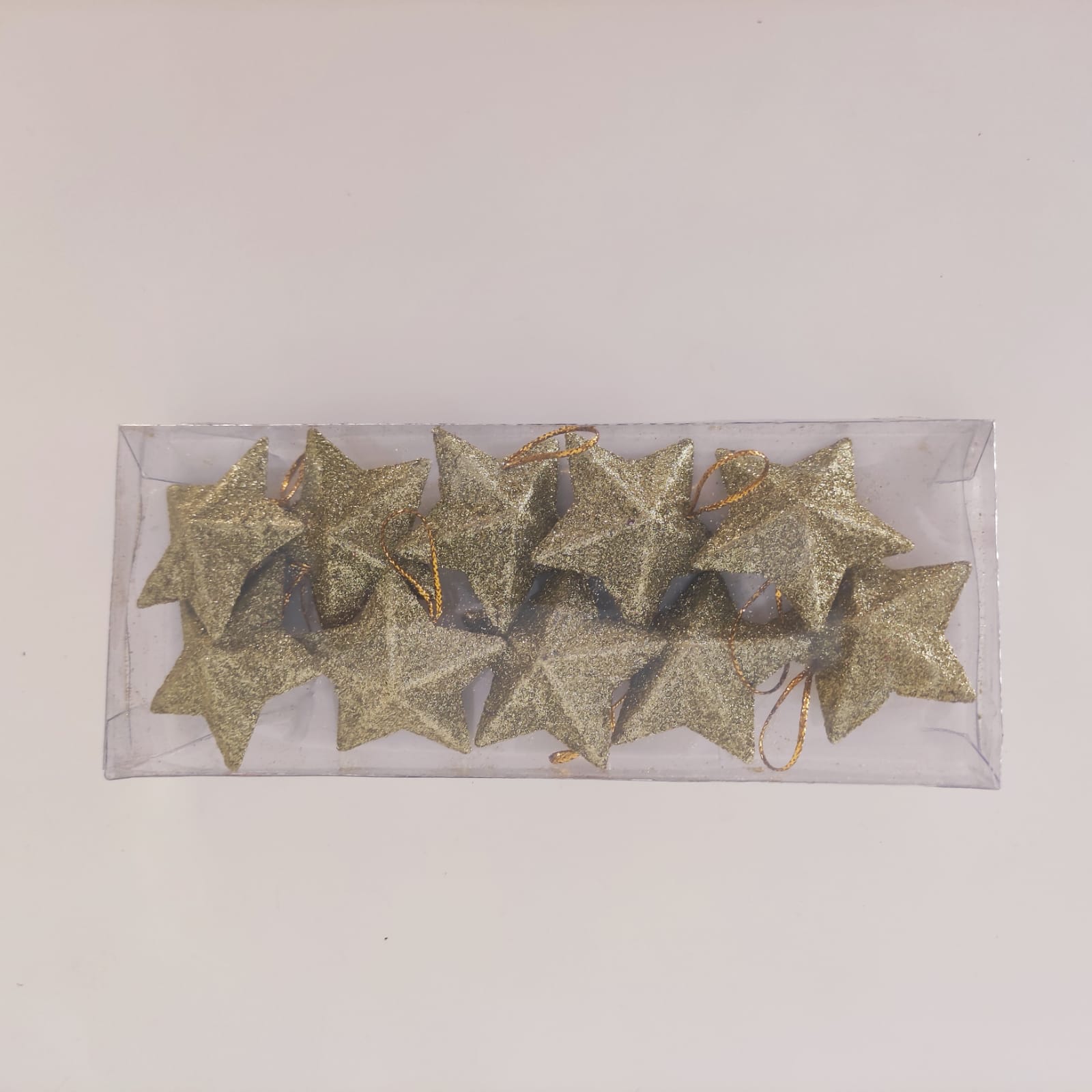 Yılbaşı Ağaç Süsü Yıldız Mini 10lu Altın