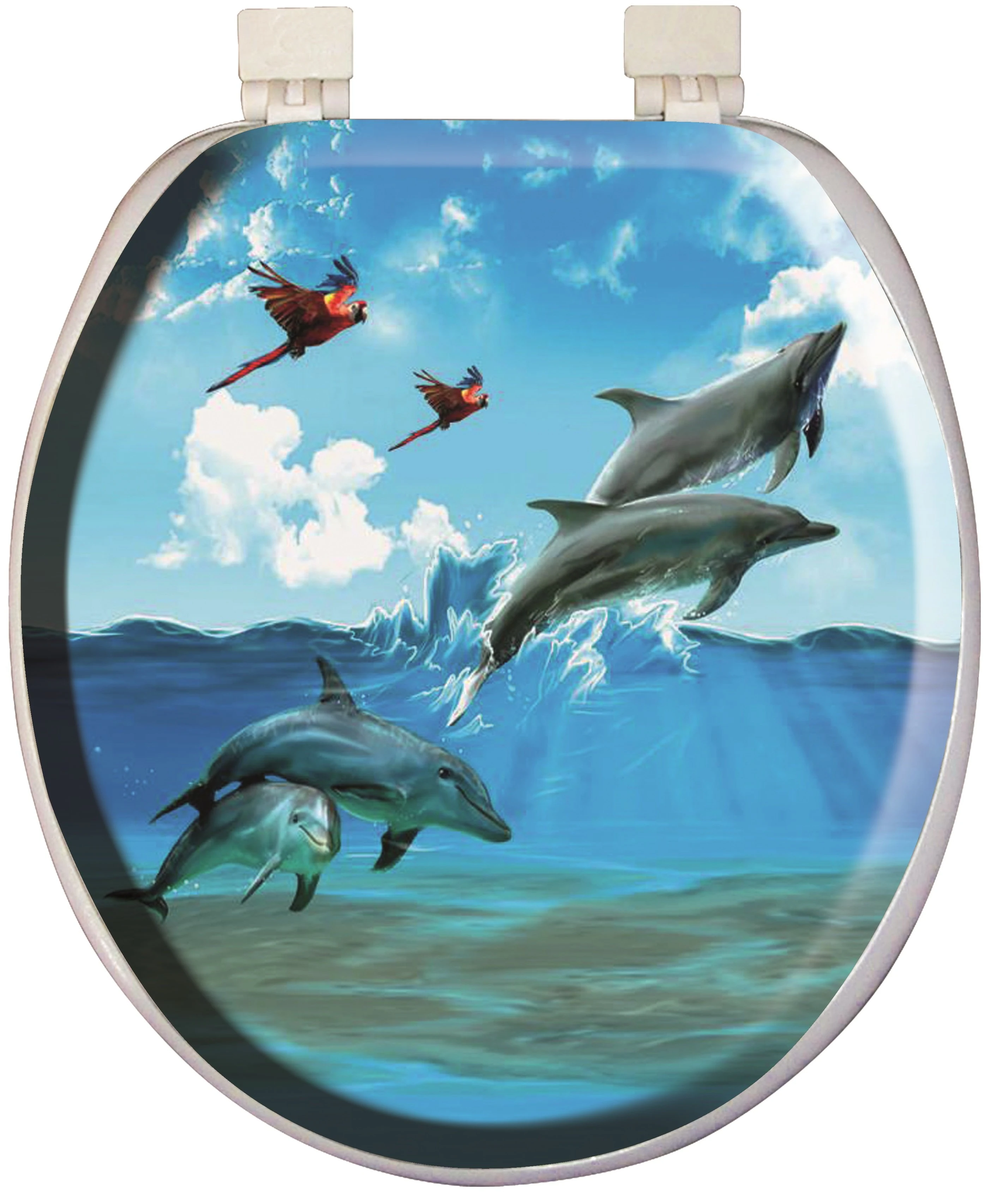 Klozet Kapağı Deniz Desenli Eko Süngerli