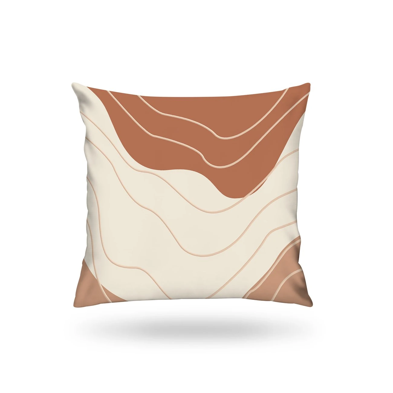 Kırlent Kılıfı İsk. Bhm Desen Krem-Kahve 43x43cm