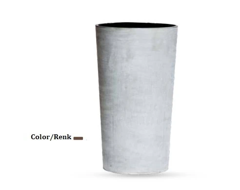 Nova Vita Saksı Konik Gri Yüks.52cm Çap 30cm