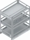 Şişe Bölmeli Alm.Tezgah Altı Ünite 40cm.Frenli