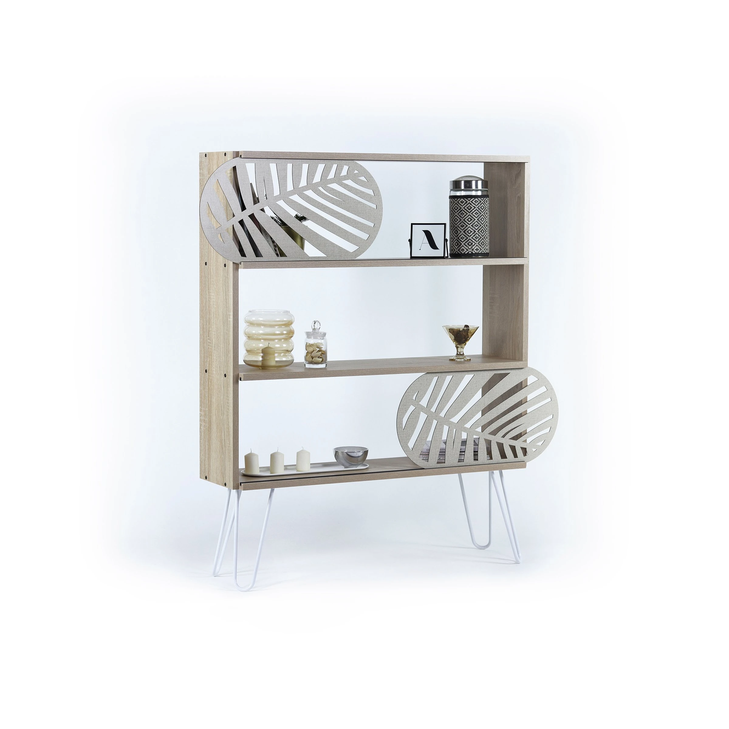 Kitaplık Illia No.5 Meşe-Beyaz