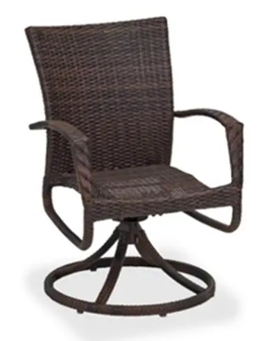 Oregon Rattan Chair Swivel Black
