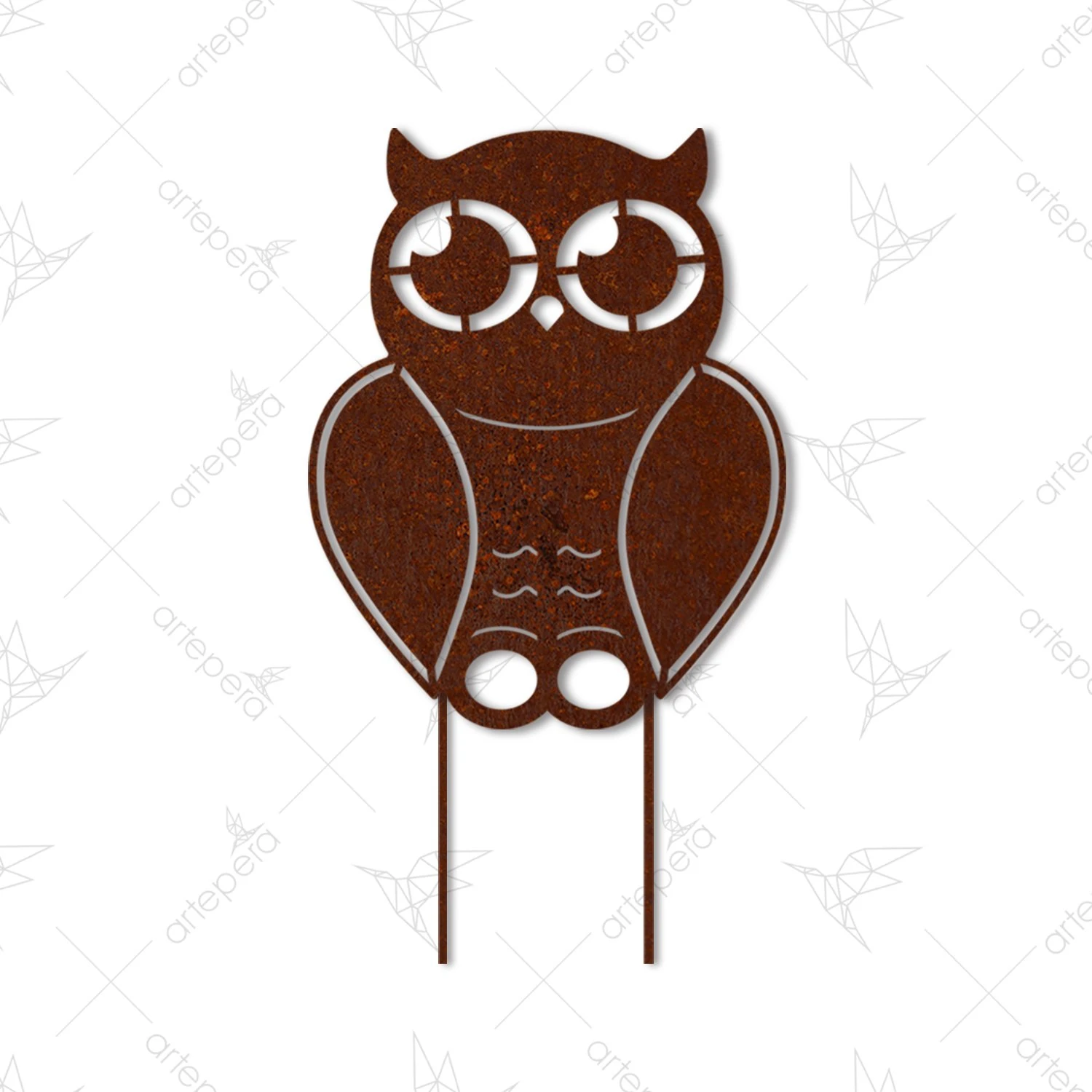 Baykuş Bahçe Aksesuarı  Corten 23*30cm