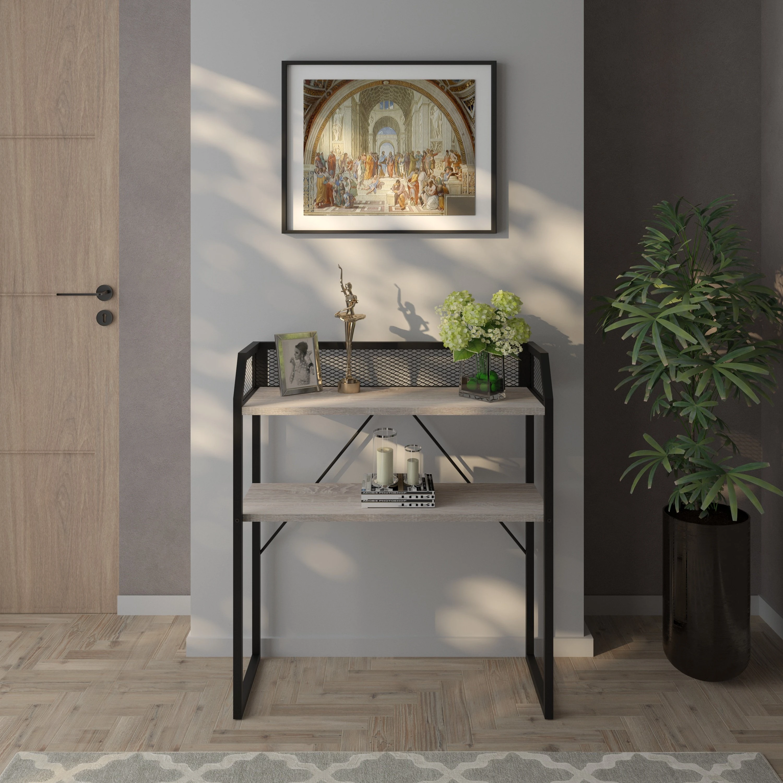 Masa Konsol Mela Sonomo-Siyah