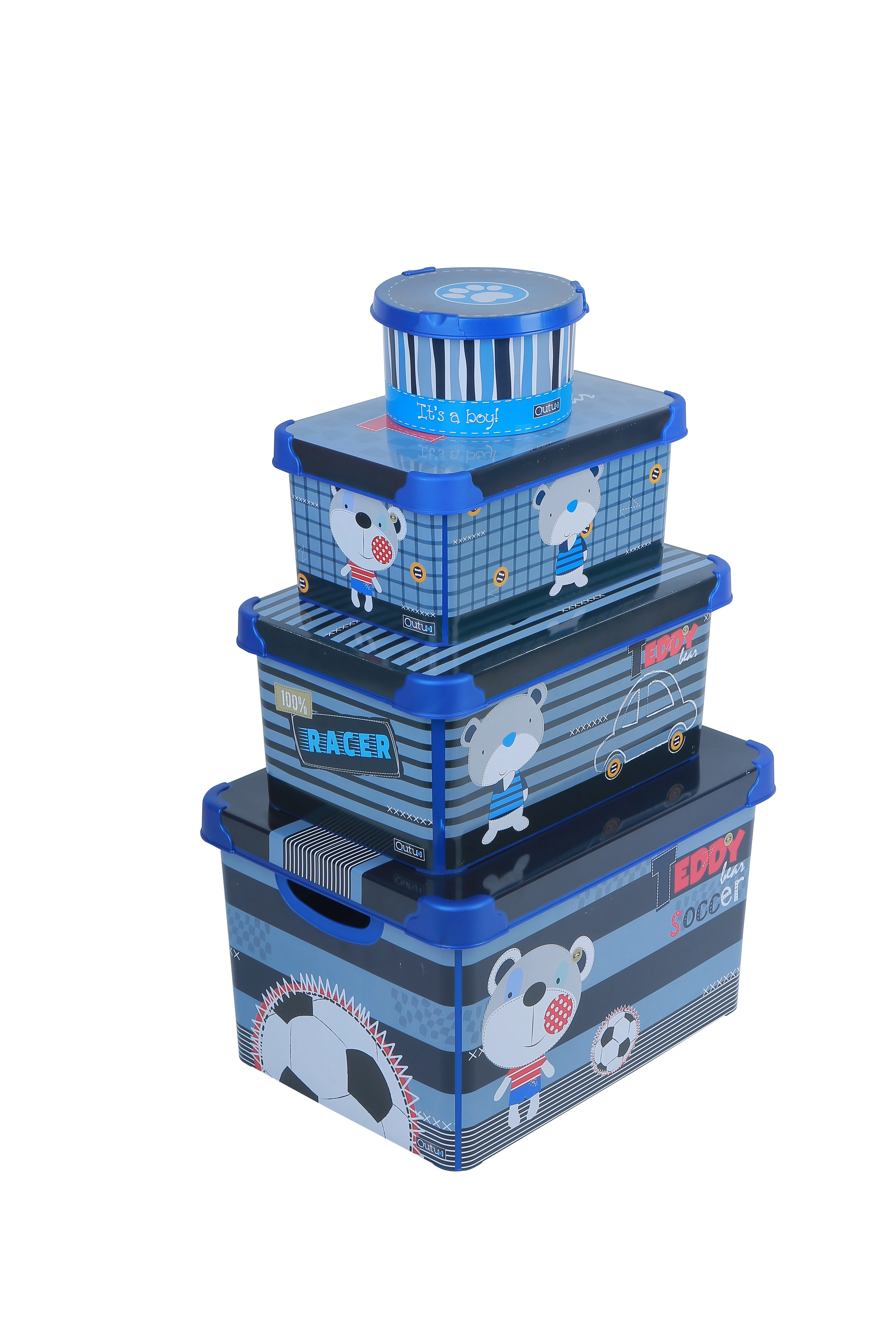 SAKLAMA KUTU SETİ 4LÜ STYLE BOX TEDDY BOYS