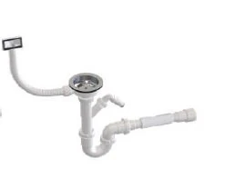 Körüklü Pratik Sifon Paslanmaz Vidalı Ø40 Kafa 115