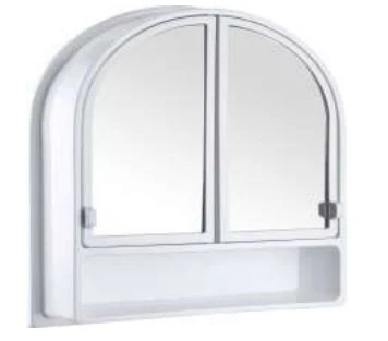 Aynalı Banyodolabı 2Kapaklı Pls.Beyaz 56*41*11cm