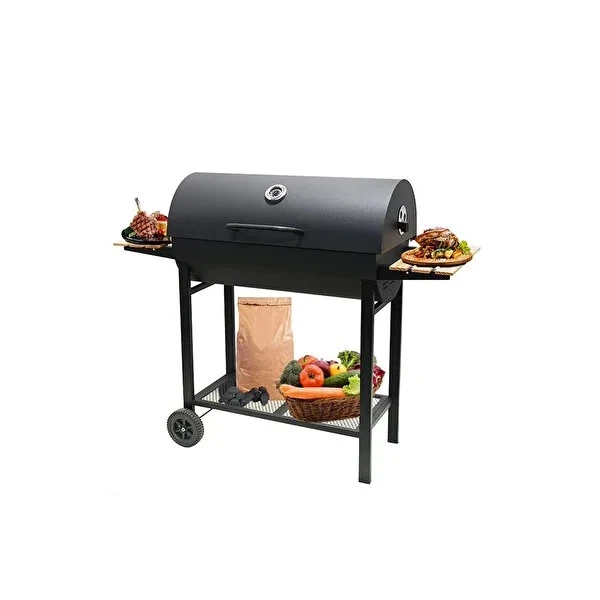 Barbekü Tekerlekli Siyah120*53.5*102cm