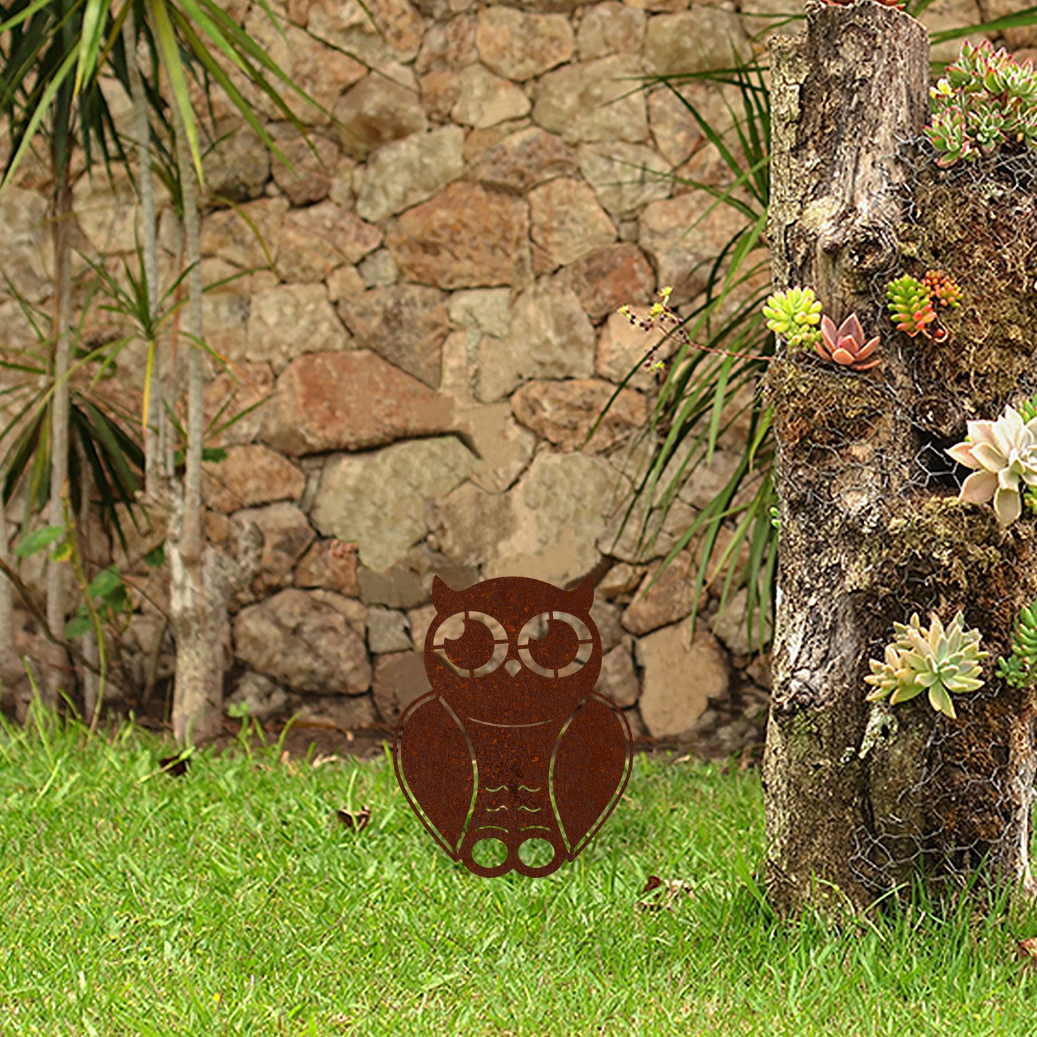 Baykuş Bahçe Aksesuarı  Corten 23*30cm