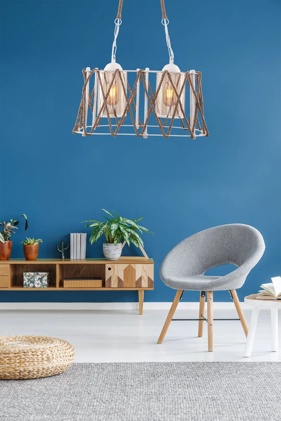 CELLO Chandelier Set of 2 White