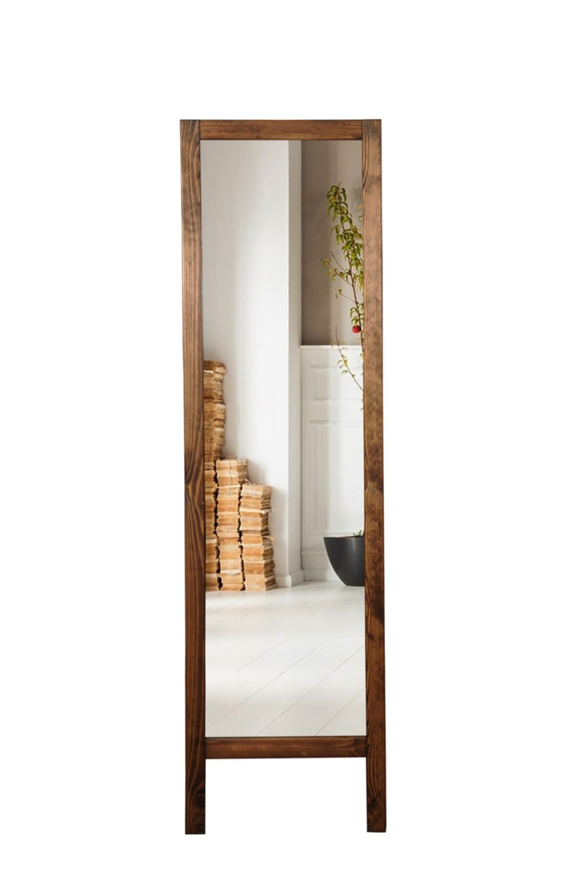 Ahşap Ayaklı Boy Ayna  41x145cm