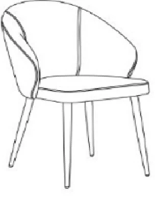 Sandalye Patya Anka 23 Siyah-Siyah Ayak