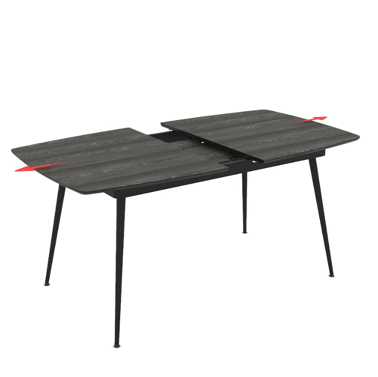 Masa Yense Dining Parlak Siyah 145*40cm