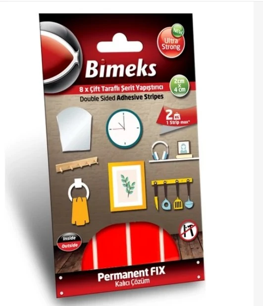 Perm. fix Ç. Taraflı Şerit Yapıştırıcı 2x4cm 8li