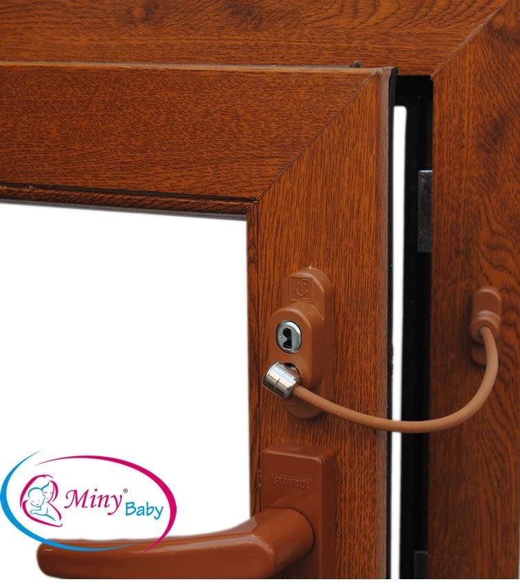 Çocuk Halatlı Pencere Kilidi Ahşap