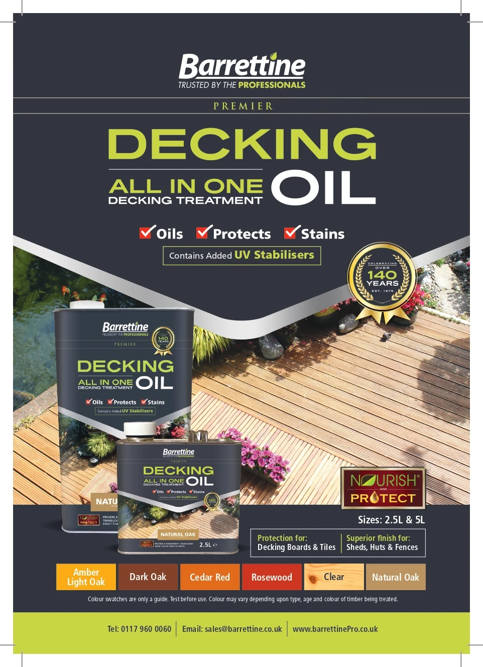 Decking Oil Amber Light Oak 2.5 Litre