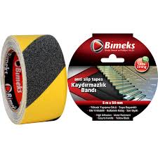 Sarı/Siyah Kaydırmazlık Bandı 25mmx5mt