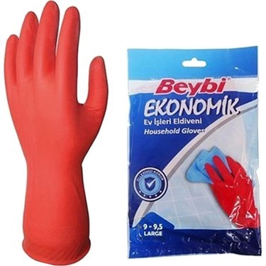Ekonomik EV İşlev Eldiven Kırmızı No:9-9.5 Çift