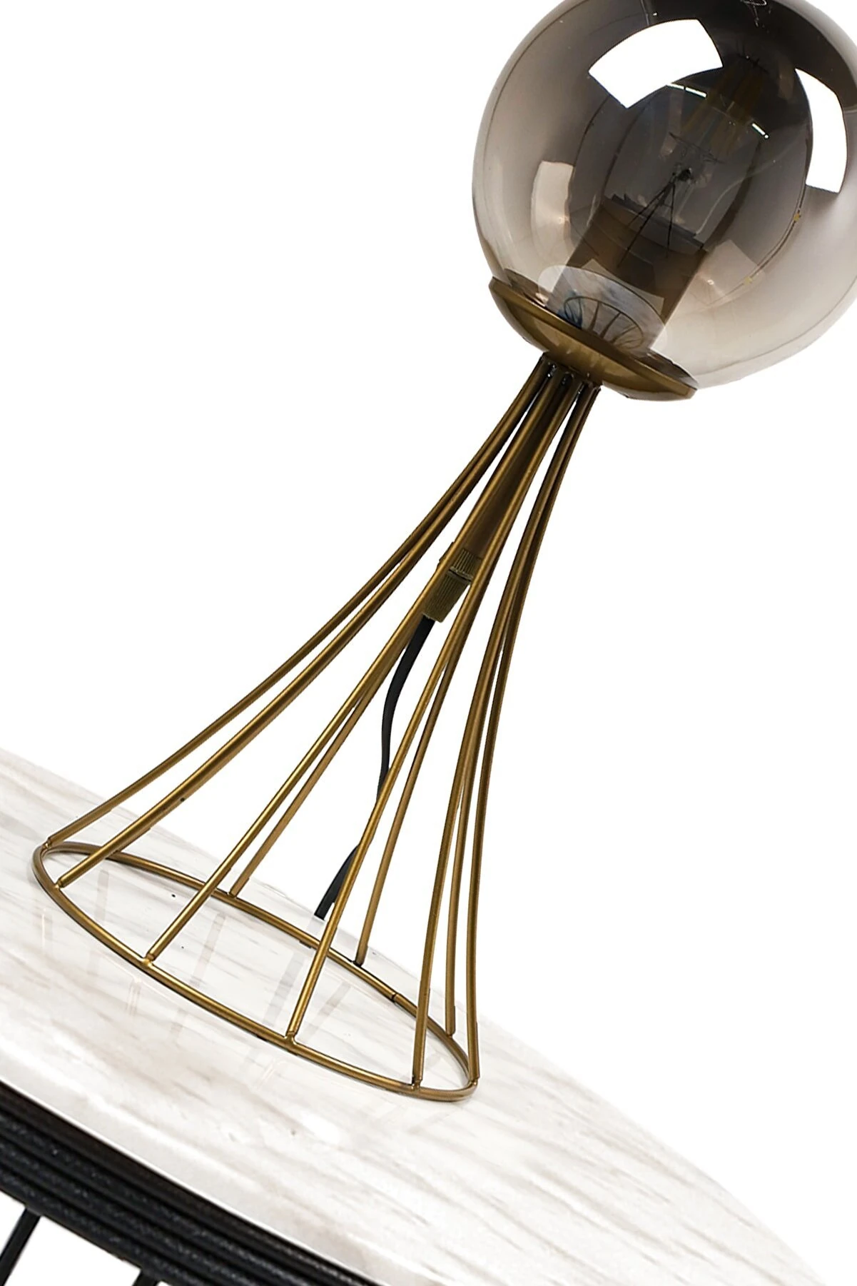 Masa Lambası Lapis Eskitme-Füme Cam