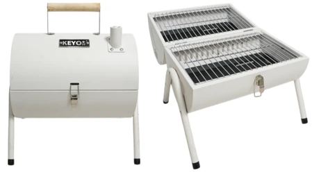 Barbekü Tezgahüstü Çift Taraflı Beyaz 41.5*32*43cm