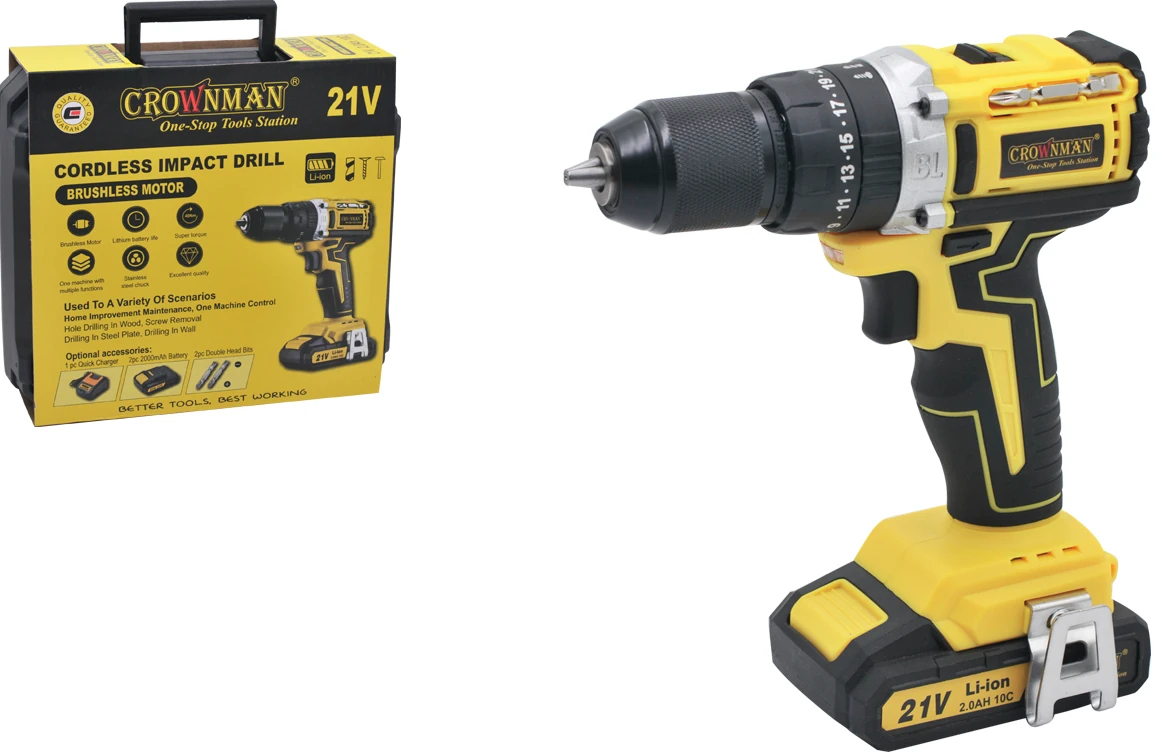 Matkap Akülü Darbeli  10mm 21v 1x2ah