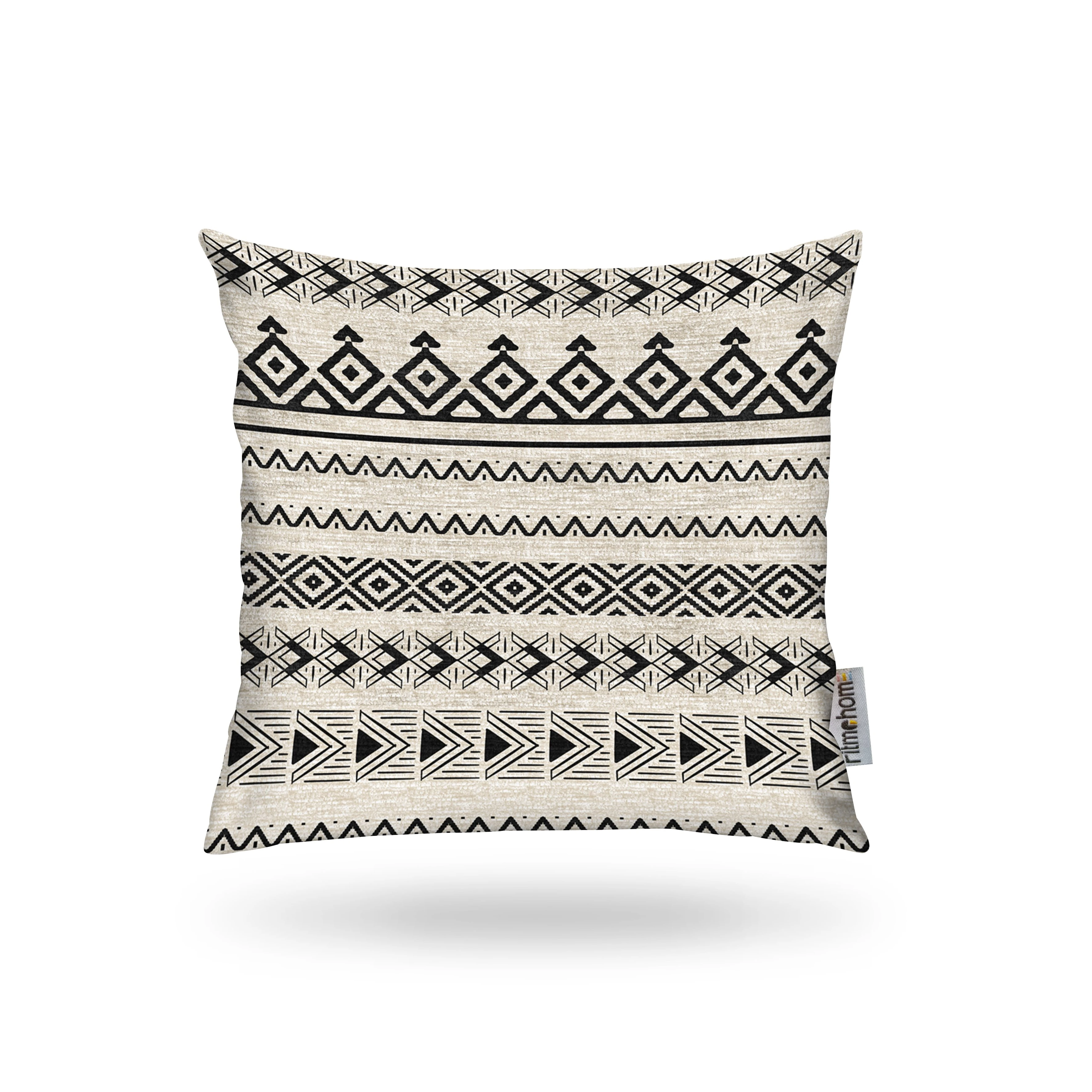 Kırlent Kılıfı Etn Desen Beyaz-Siyah 43x43cm