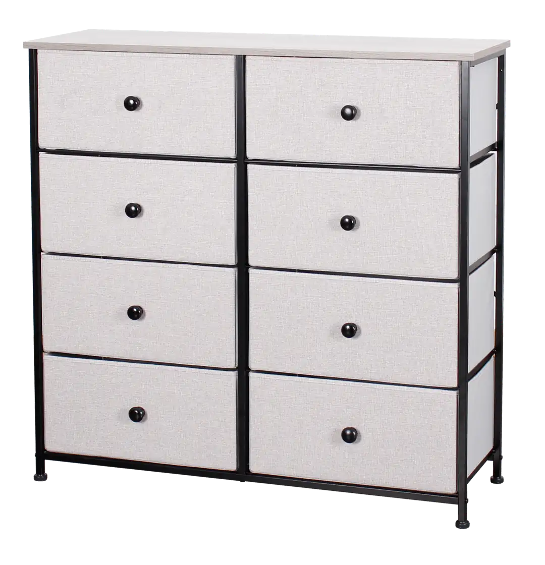 Multi-Purpose Textile Cabinet with 8 Drawers 80x29x81cm