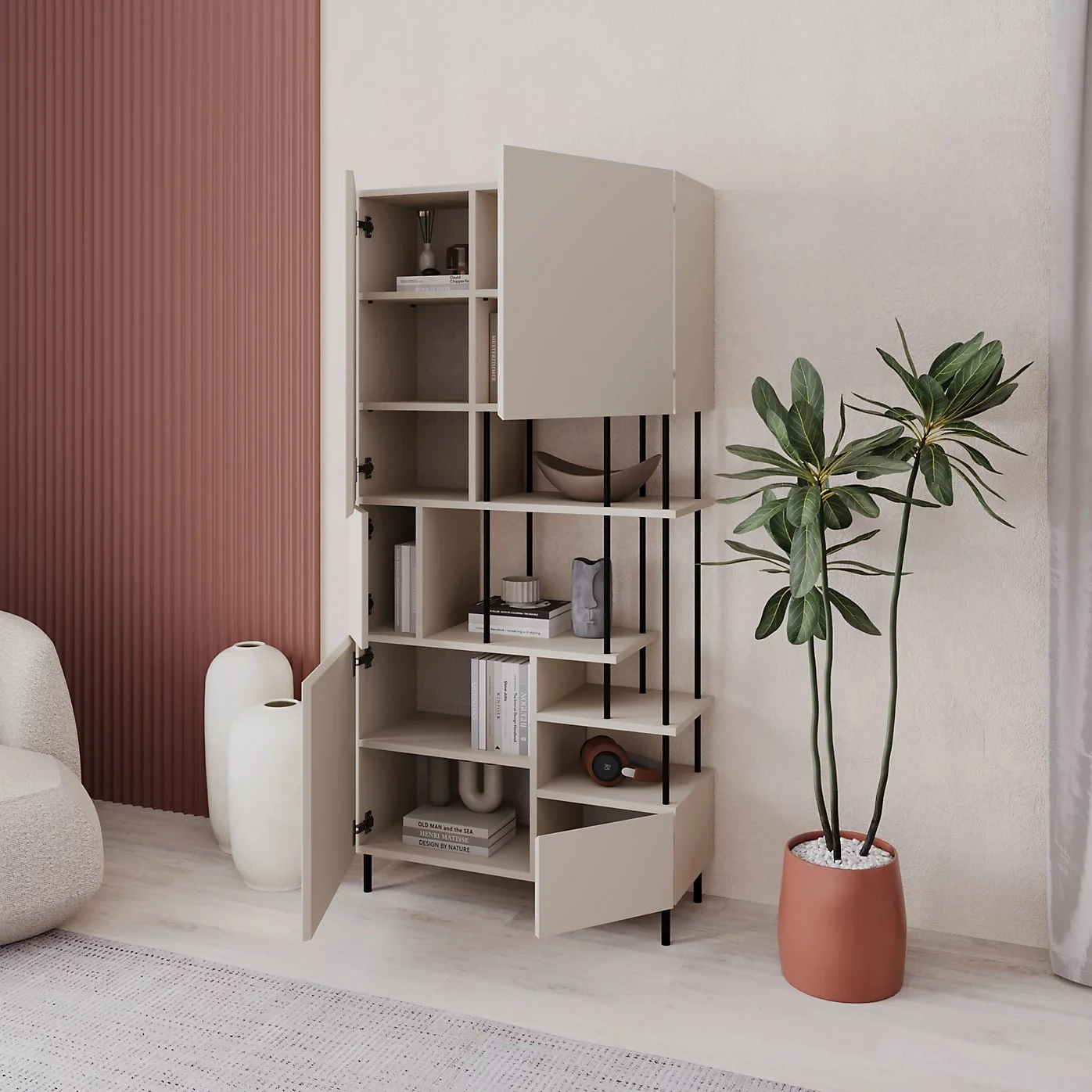 Kitaplık Anahtar Model Kum Taşı 175*84*33,8cm