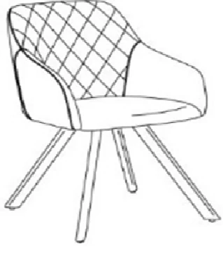 Sandalye Rarra Uras 4 Koyu Kahve-Siyah Ayak