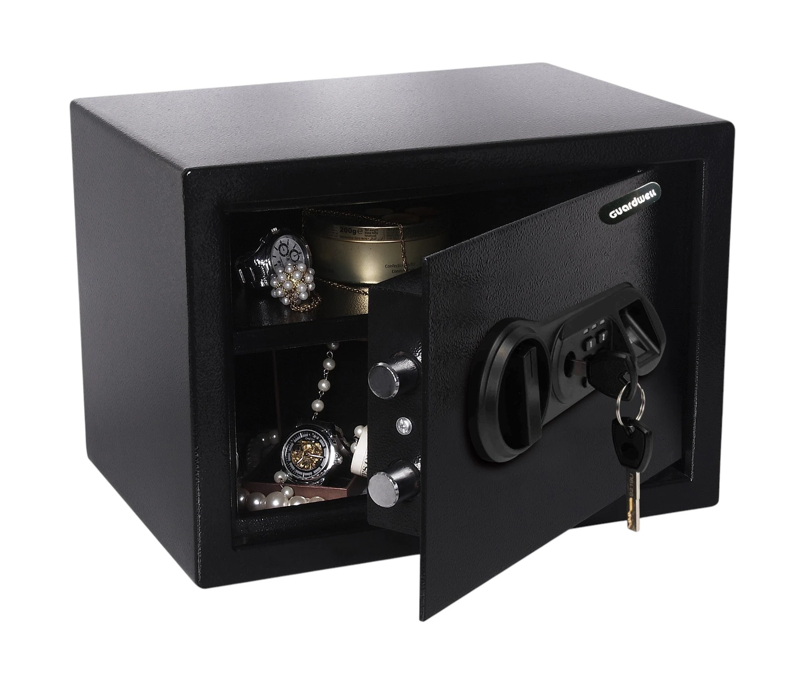 Çelik Para Kasası ParmakİziOkutmalı Siyah25x35x25cm