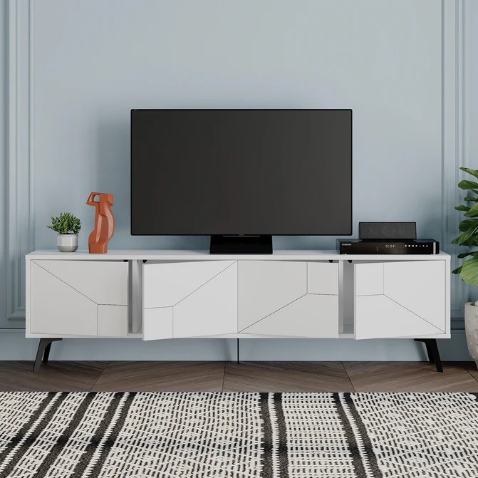 TV Sehpası Dune Beyaz 180*29,6*50cm