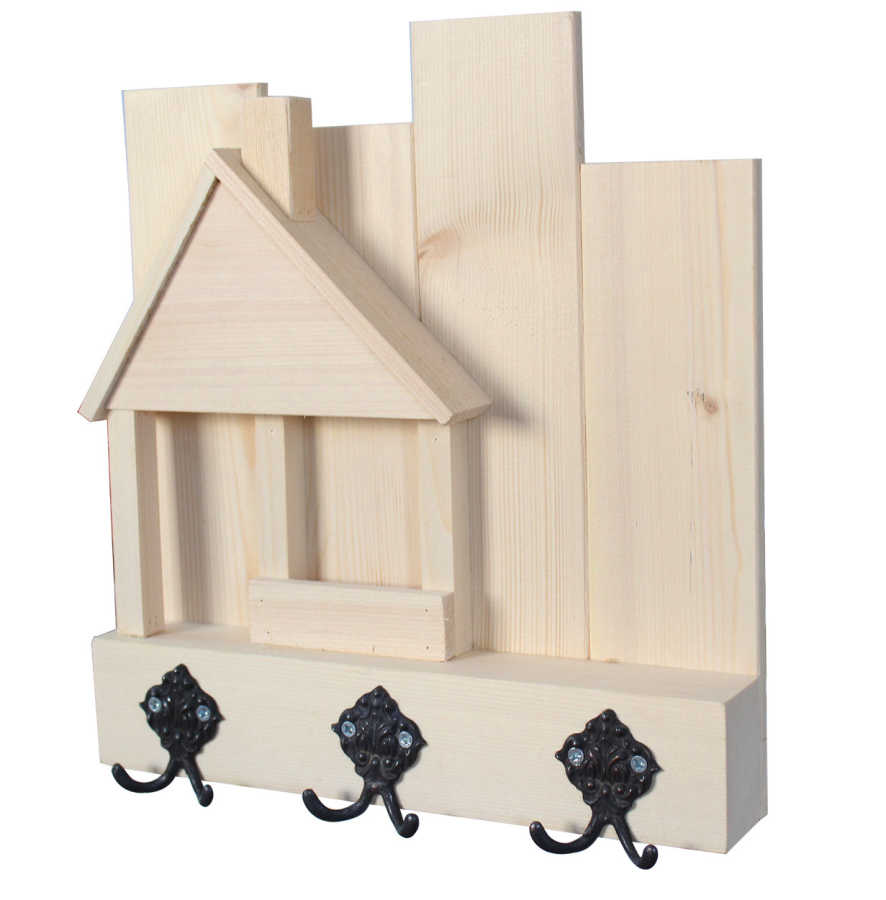 Ahşap Anahtarlık Doğal Ağaç 30*32*5cm