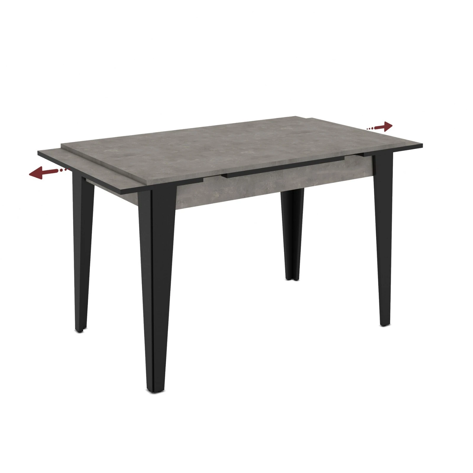 Masa Begüm Retro Gümüş-Siyah 120*75*76cm