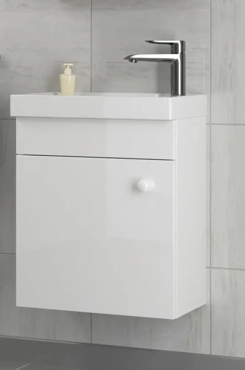 Elmas Bathroom Cabinet Bottom Module White 50cm
