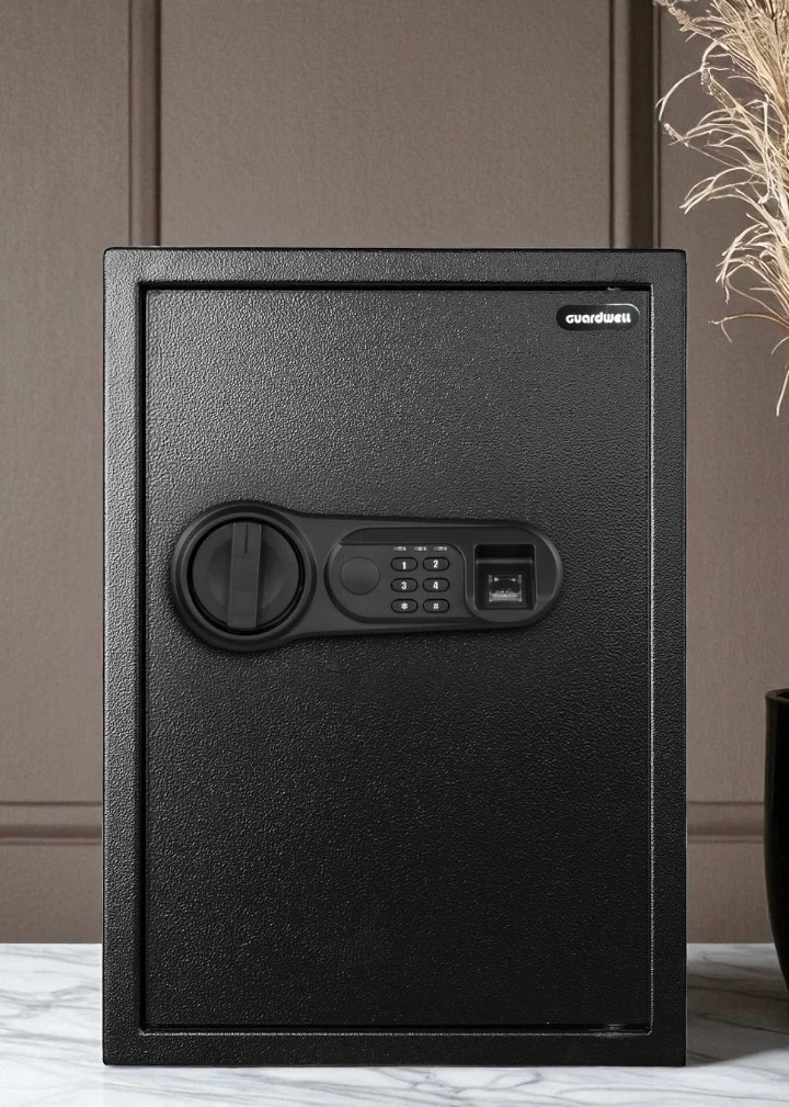 Çelik Para Kasası ParmakİziOkutmalı Siyah50x35X31cm