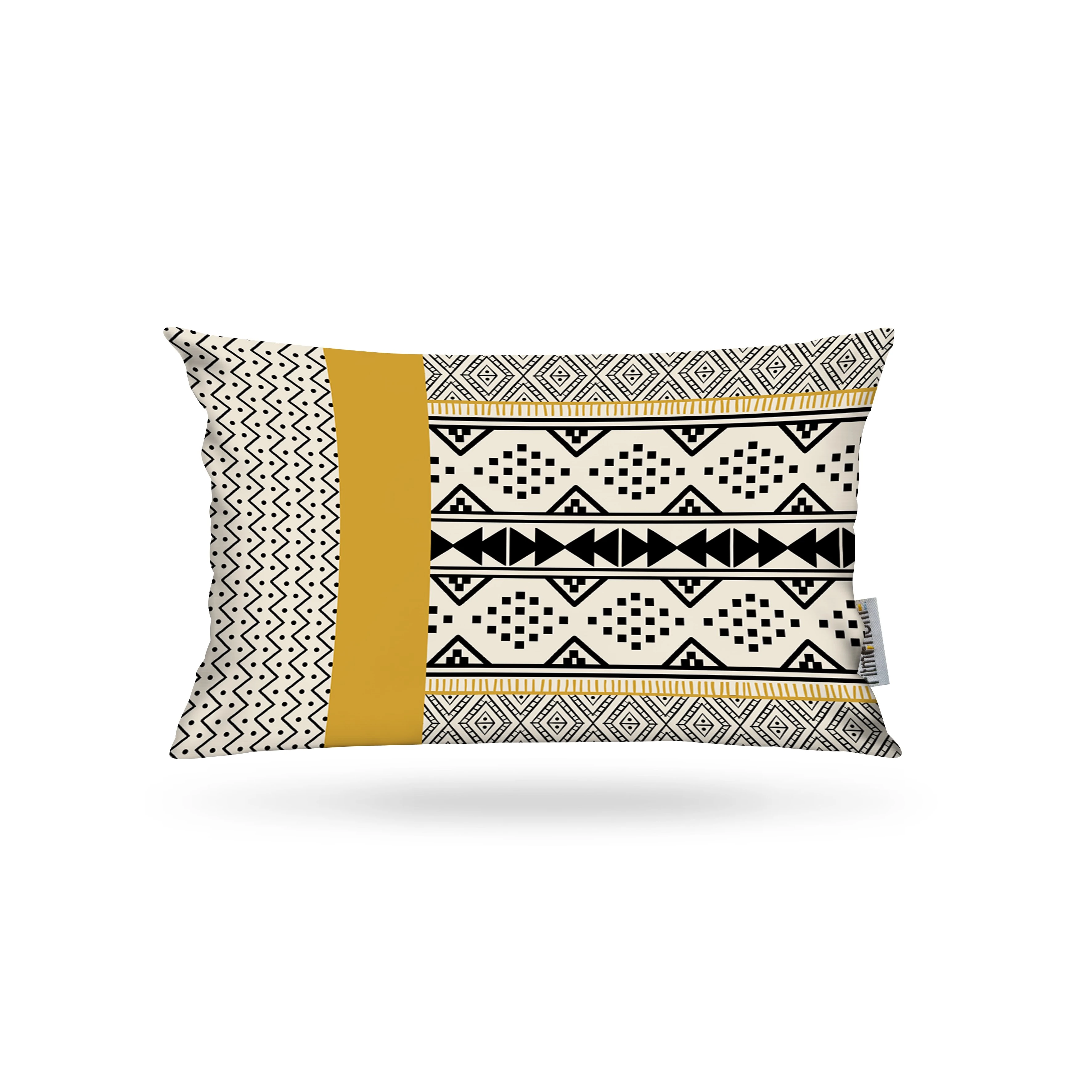 Kırlent Kılıfı İsk. Etn Desen Krem-Gri 35x50cm