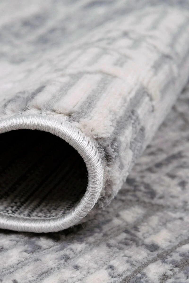 Motto 4482 Modern Dokuma Halı Gri Krem 80x150