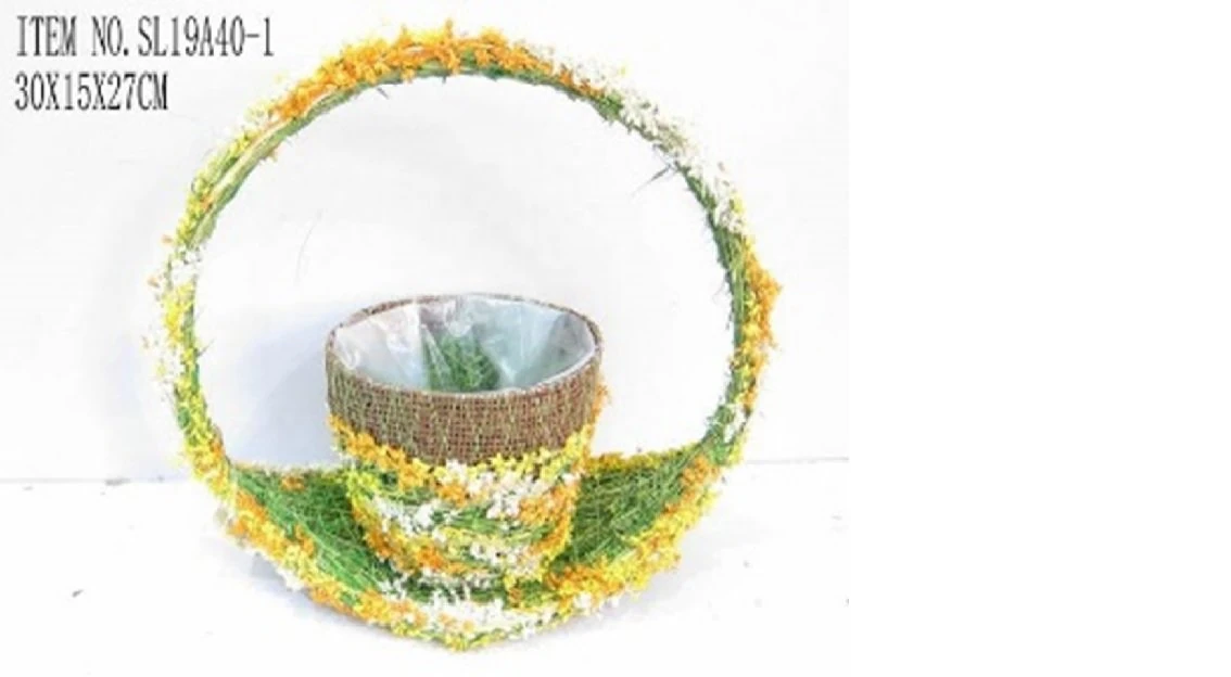 Dekoratif Saksı Çiçekli 30x15x27cm