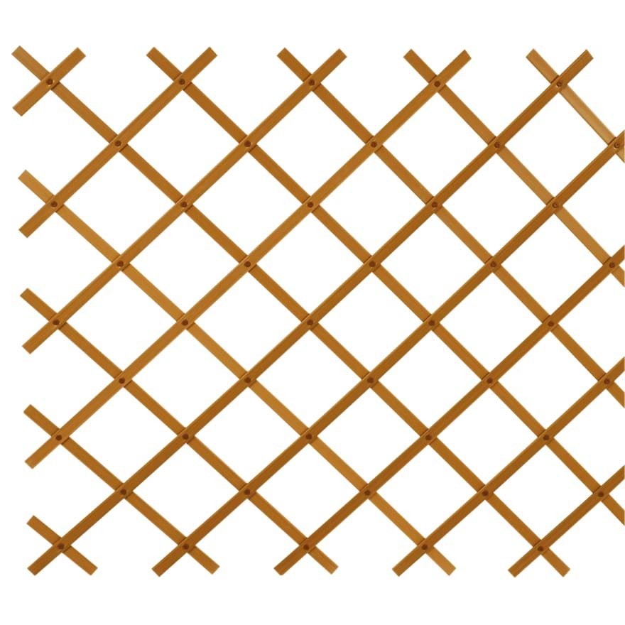 Akordiyon Çit PVC Kahverengi 300x100 cm