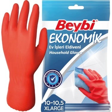 Ekonomik EV İşlev Eldiven Kırmızı No:10-10.5 Çift