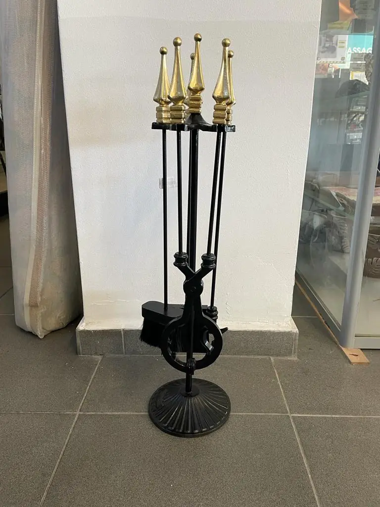 Fireplace Tongs Set Yıldız Gold