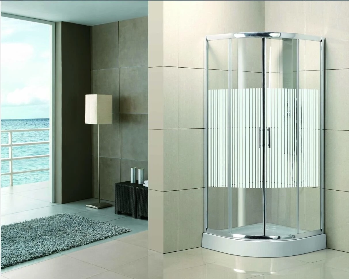 DuşKabin Ovl90*90*185cm 4mmDikŞeritD.T.CamKromYeni