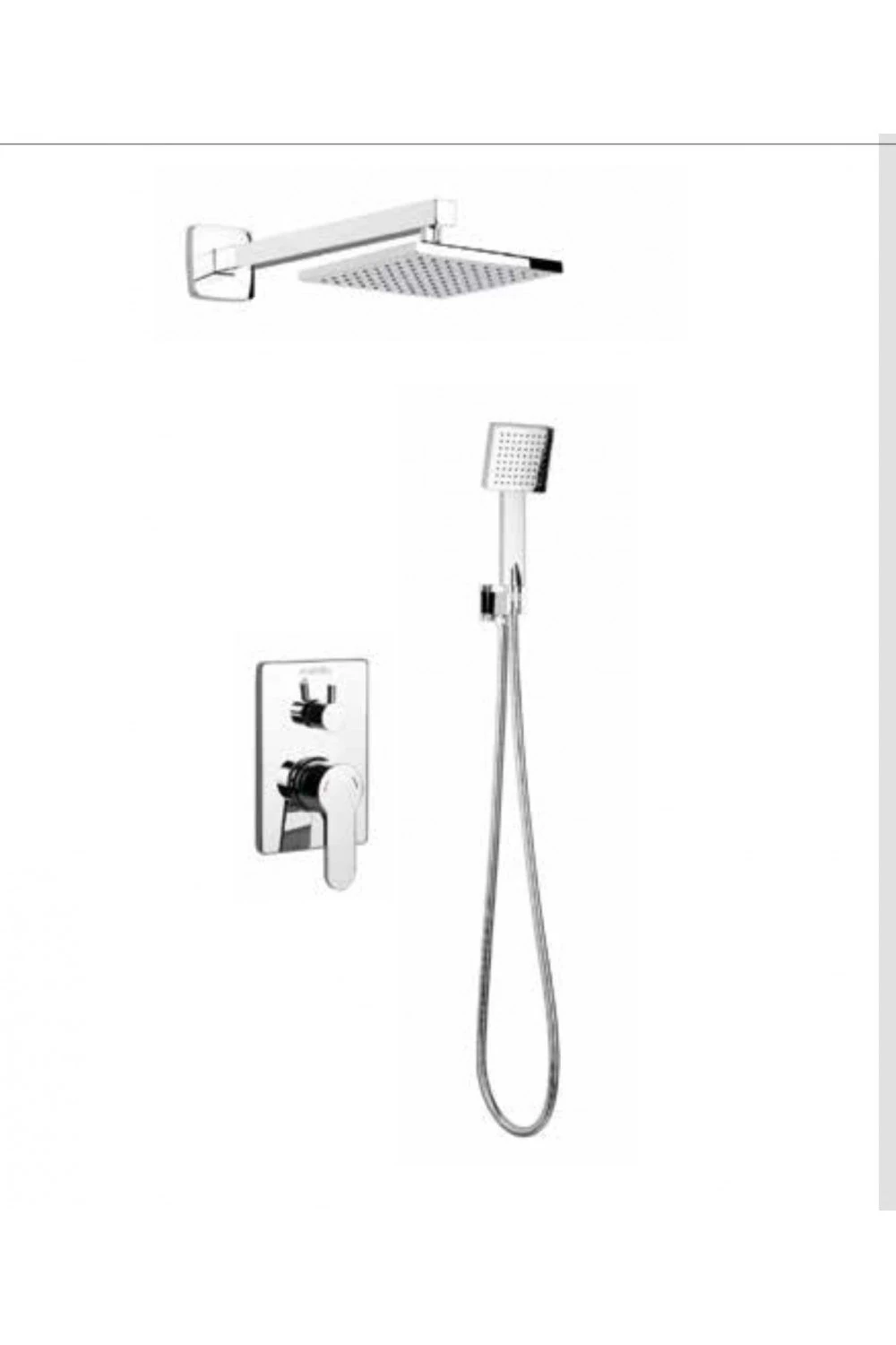 Mistillo Gömme Duş Sistemi Krom Batarya + Tepe Duş