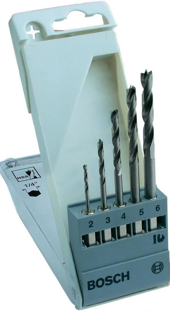 BOSCH 1/4"Altıgen Girişli Matkap Ucu Ağaç 5'li