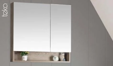 Litos Banyo Dolabı Aynalı Üst Modül Tambur