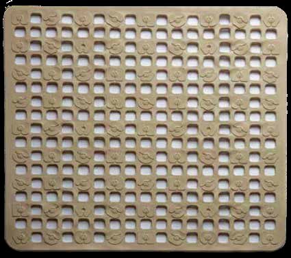 Tappetino Banyo Matı Kare Kaydırmaz Beyaz 54x53cm