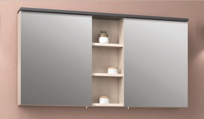 Banyo Dolabı Fuga Üst Modül Antrasit 120cm