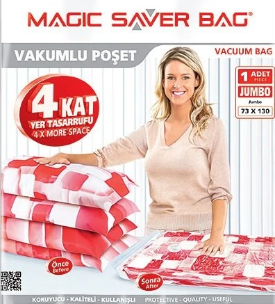 Vakum Saklama Poşeti 2'Li XL