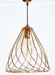 Tela Teklı Sarkıt Avize Bakır